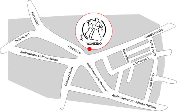 Aikido Wrocław mapa dojazdu